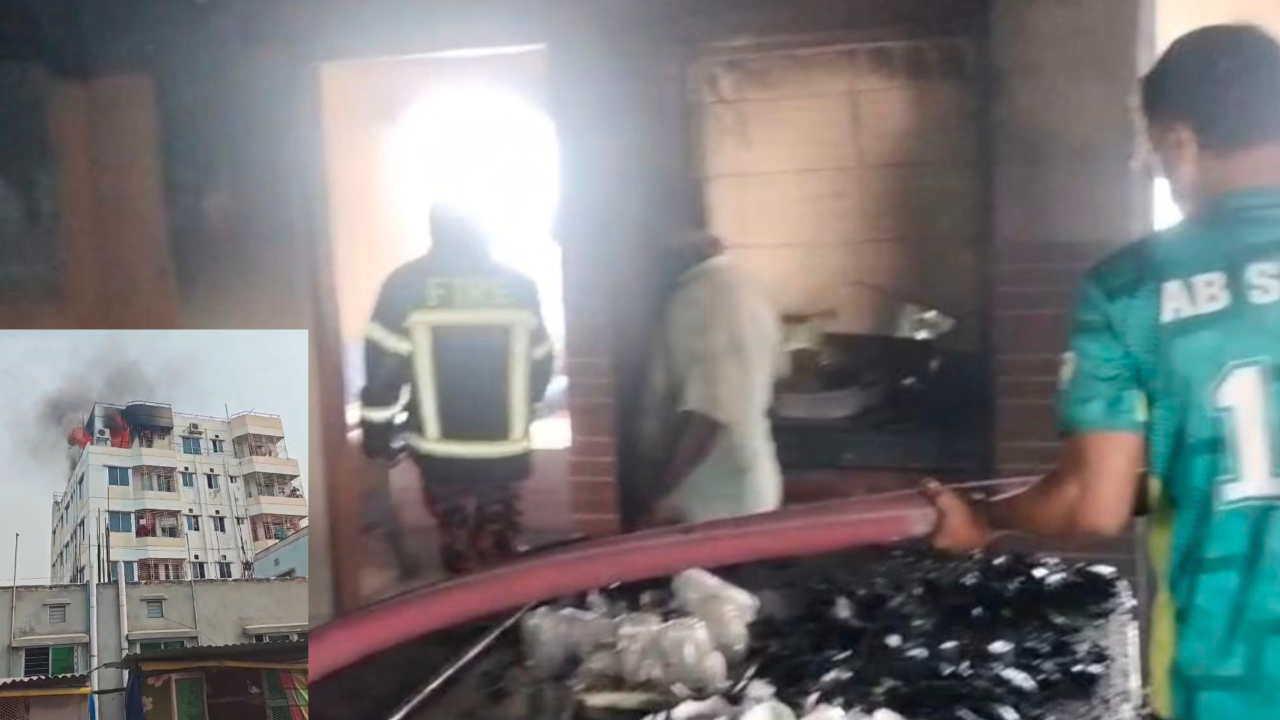 গাজীপুরে বহুতল ভবনে আগুন