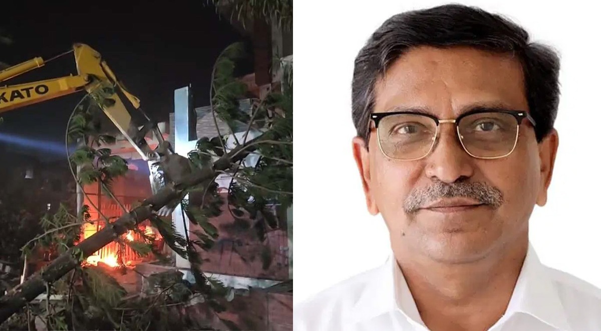 গুঁড়িয়ে দেওয়া হলো সাবেক এমপি হানিফের কুষ্টিয়ার বাড়ি