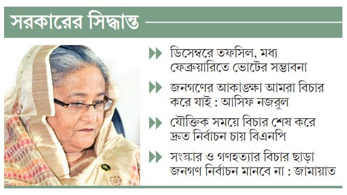 আগে বিচার পরে নির্বাচন