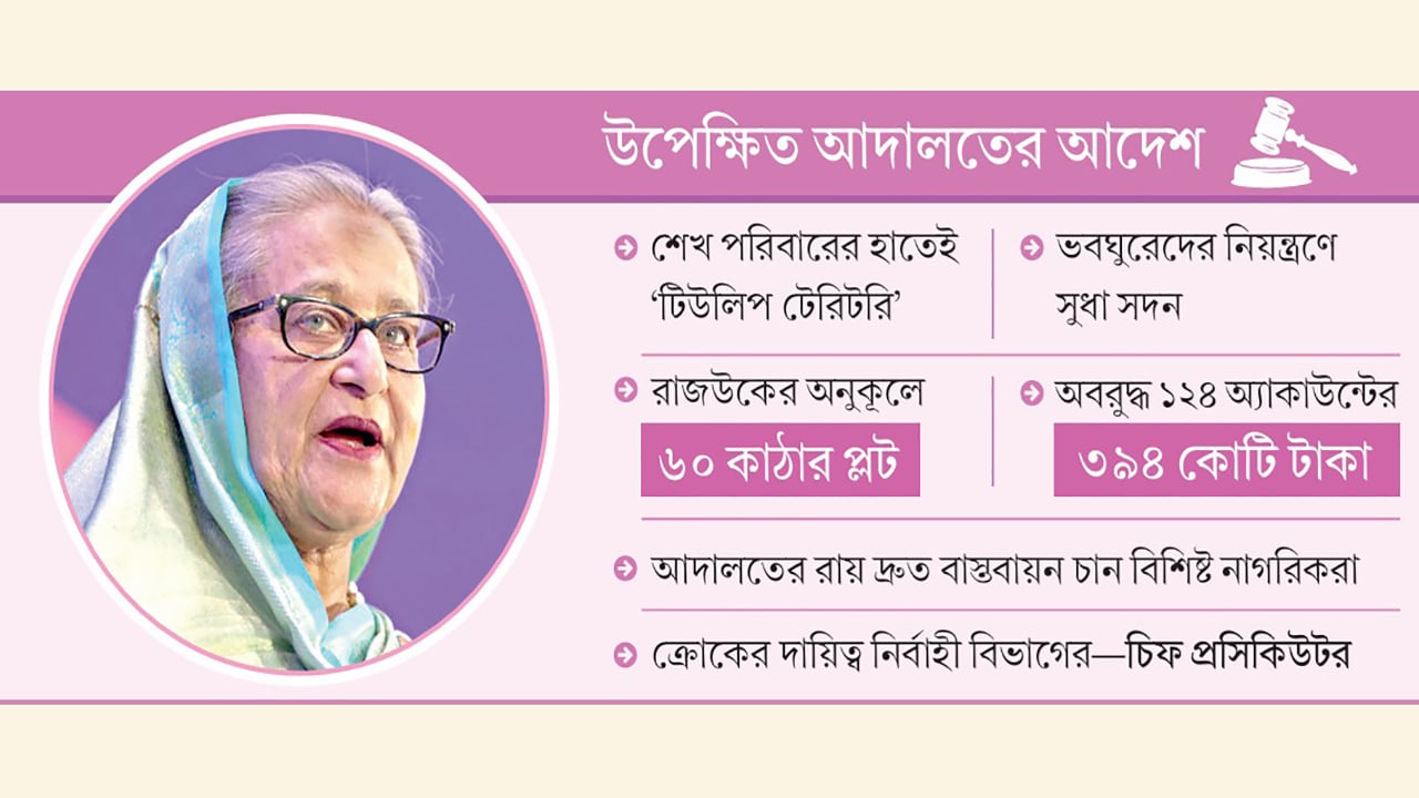 হাসিনার সম্পত্তির ক্রোকাদেশ পুরোপুরি বাস্তবায়ন হয়নি