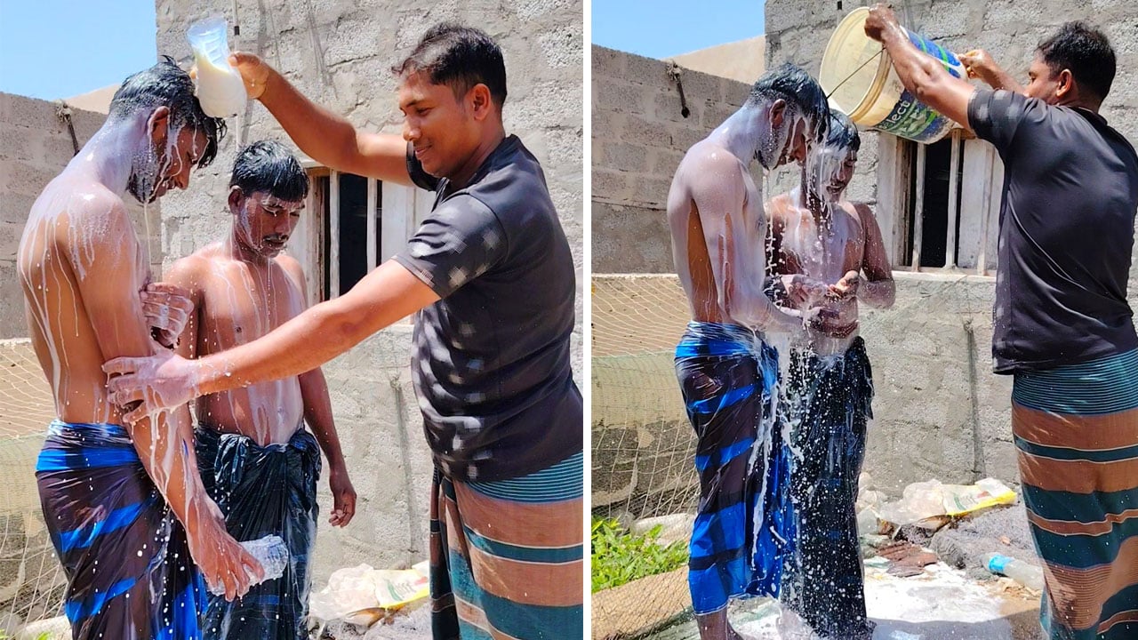 দুধ দিয়ে গোসল করে দুই নোয়াখালী যুবকের প্রেম ও জুয়া ছাড়ার শপথ