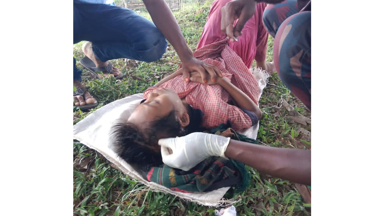 আহত শিশু নমি ত্রিপুরার জীবন রক্ষা করলো বিজিবি