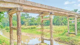 মাধবপুরে ঝুঁকিপূর্ণ সেতু, শঙ্কায় শিক্ষার্থীসহ পথচারীরা