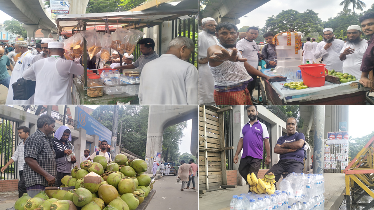 সমাবেশ ঘিরে সোহরাওয়ার্দীতে জমজমাট অস্থায়ী ব্যবসা