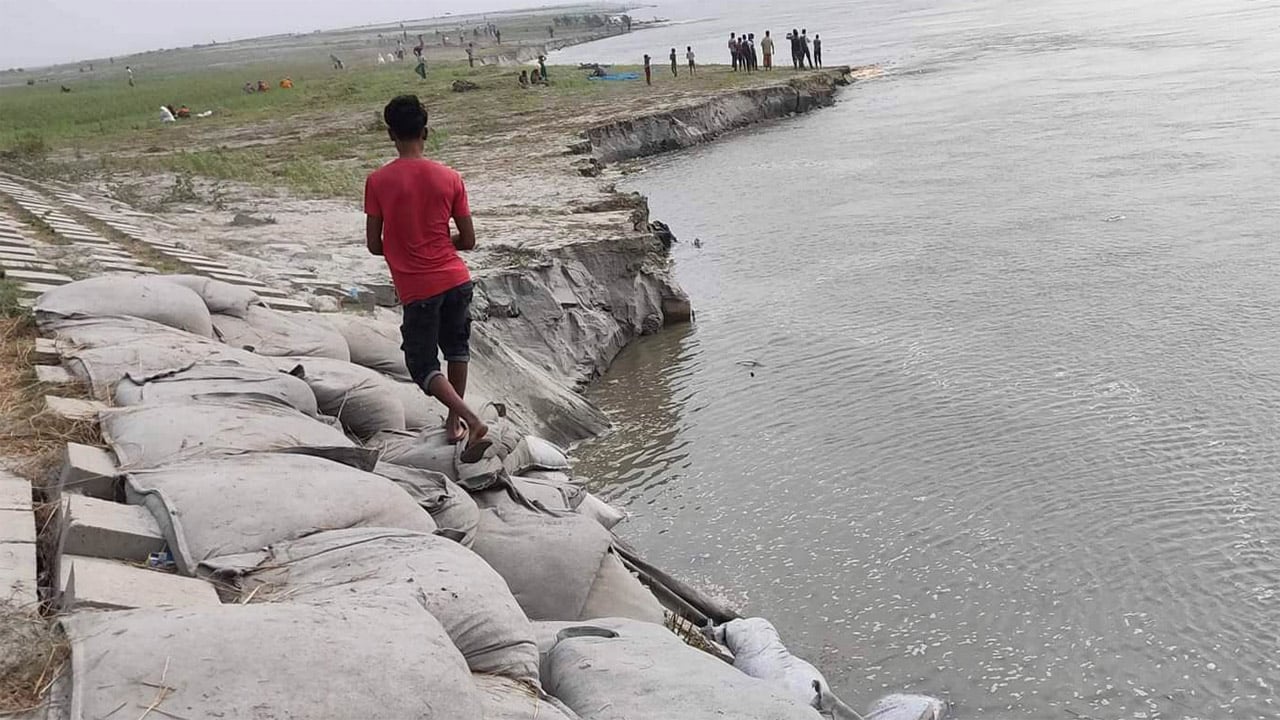 যমুনার বাম তীর রক্ষায় কাজ করছেন পাঁচ এমপি