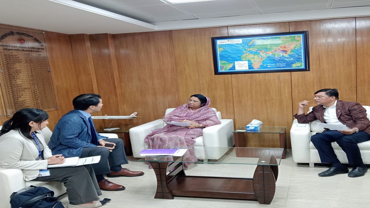 বিমান মন্ত্রীর সঙ্গে জাইকার চিফ রিপ্রেজেন্টেটিভের সাক্ষ্যাৎ