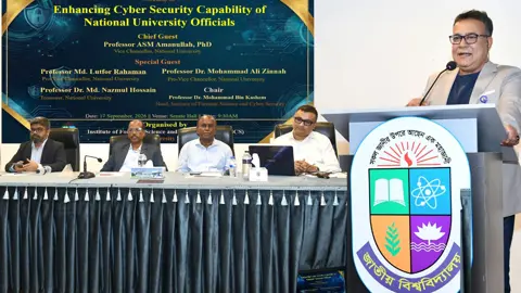 সাইবার ঝুঁকি মোকাবিলায় সতর্ক হতে হবে: উপাচার্য আমানুল্লাহ
