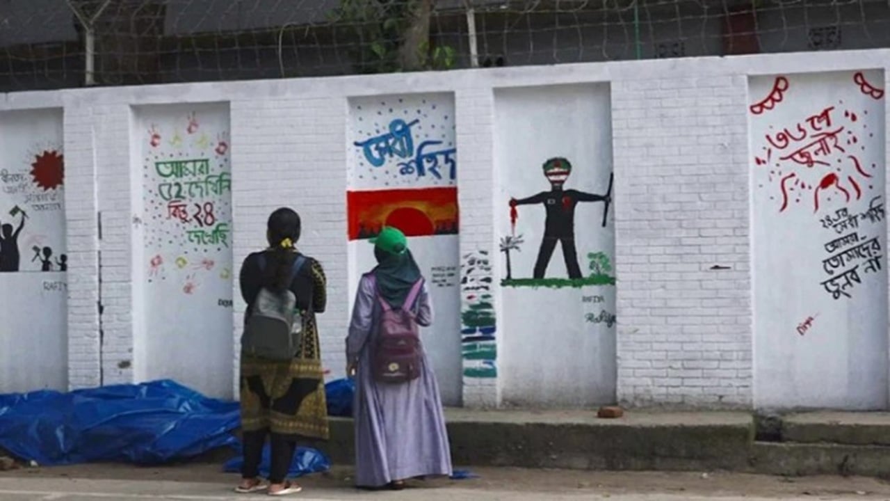 প্রতিবাদী গ্রাফিতি, দেয়াল লিখন ও ভিডিও ছড়িয়ে ডিবির মিথ্যাচার