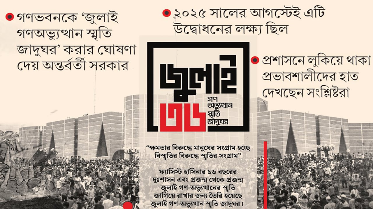 কবে খুলছে জুলাই স্মৃতি জাদুঘর