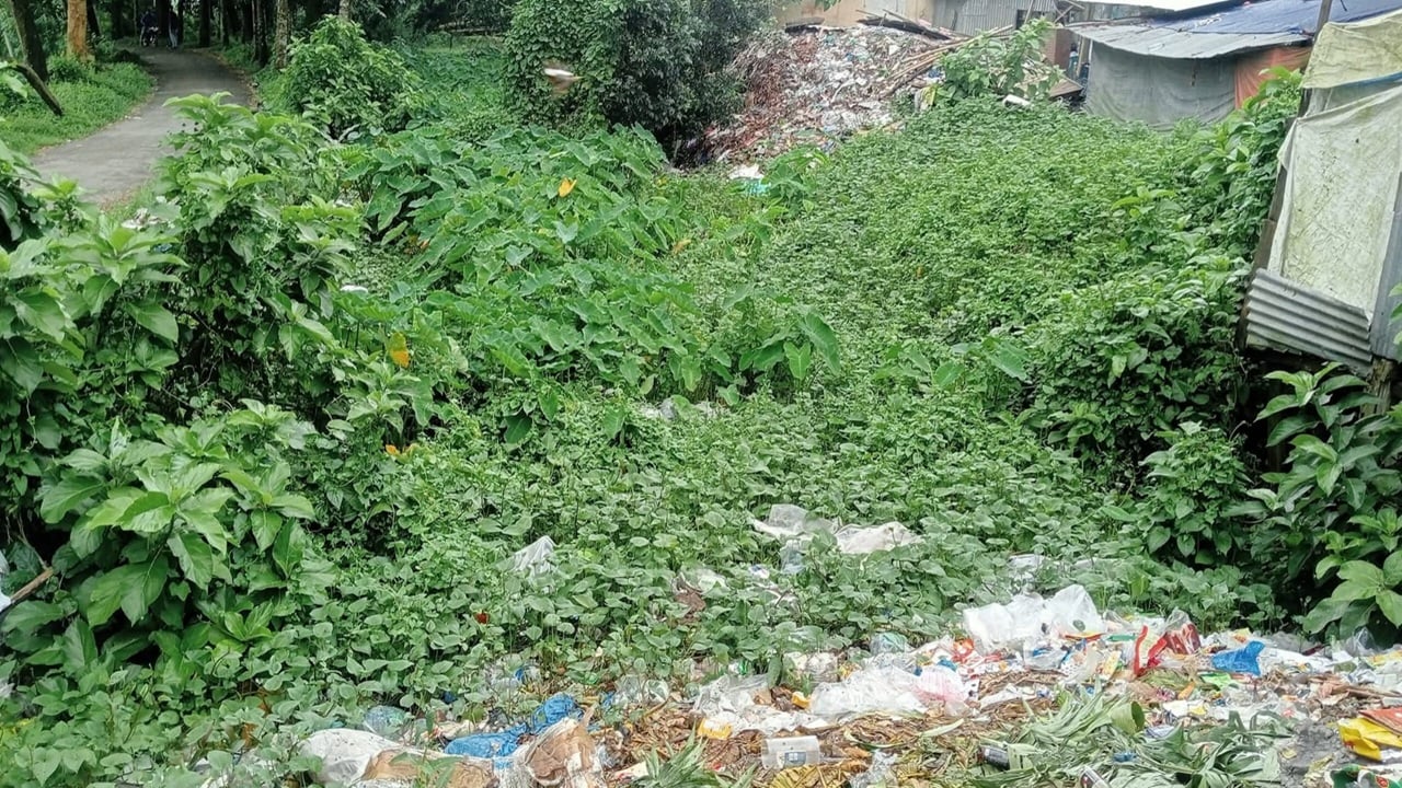 দখল-দূষণে নিশ্চিহ্ন দুমকির ১০ খাল