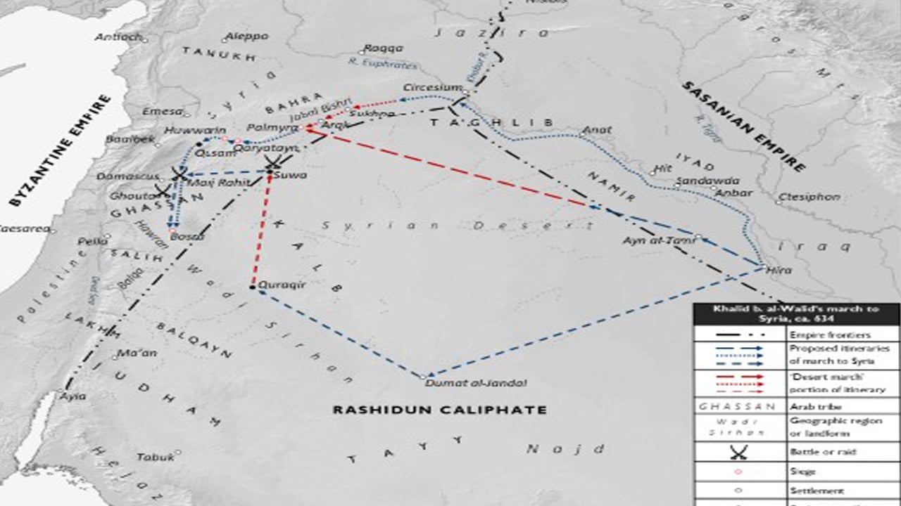 সেনাপতি খালিদের শাম আগমন