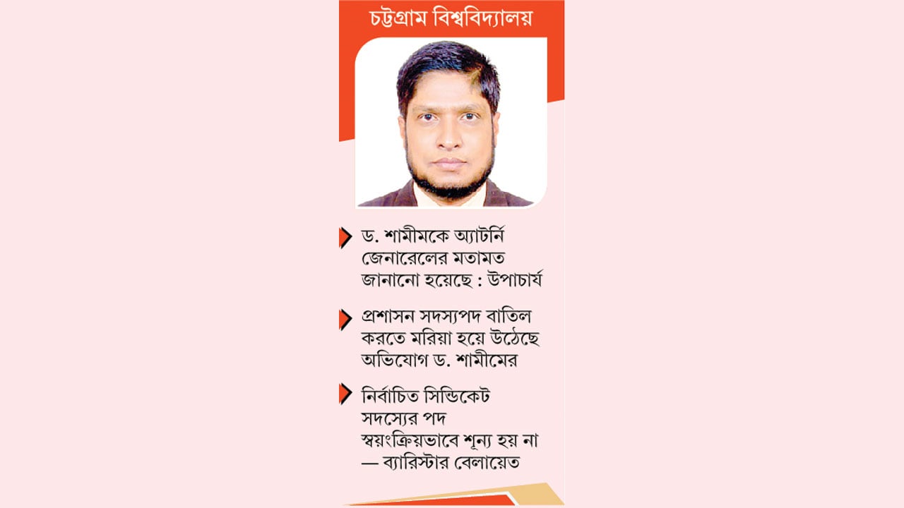 ‘কৌশলে’ ড. শামীমের সিন্ডিকেট সদস্যপদ বাতিল করল প্রশাসন