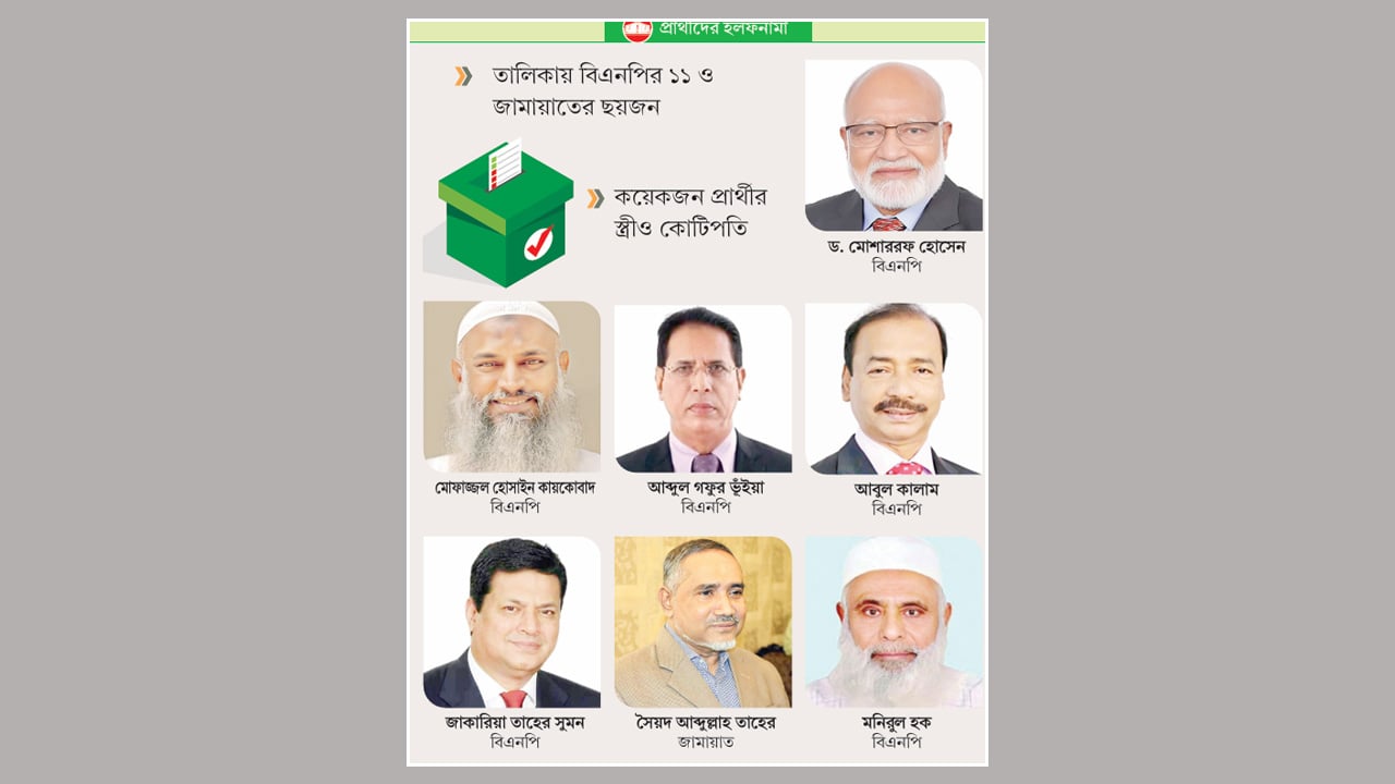 কুমিল্লায় ৭৯ প্রার্থীর ২০ জনই কোটিপতি, বেশির ভাগ বিএনপির