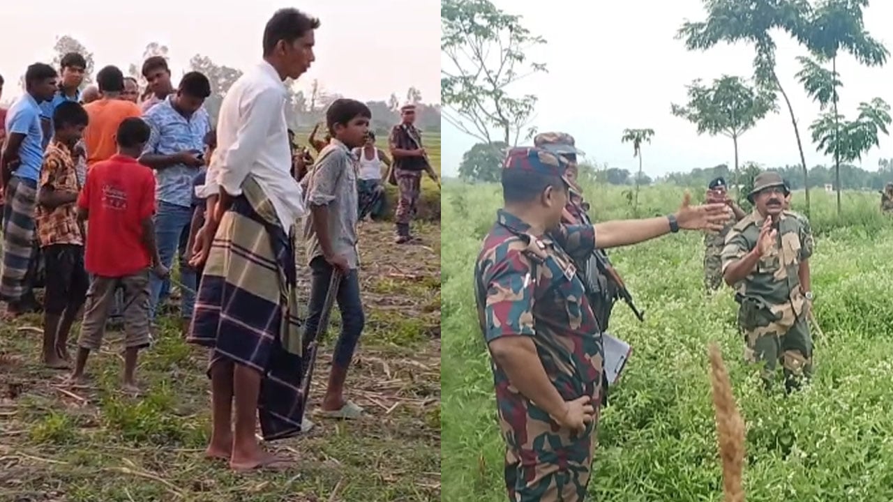 বিএসএফের পুশইন রুখে দিতে বিজিবির সঙ্গে পাহারায় গ্রামবাসী