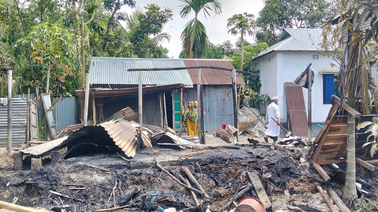 গোয়ালঘরে আগুন, গরু-ছাগল বাঁচাতে পুড়ে মরলেন নারী