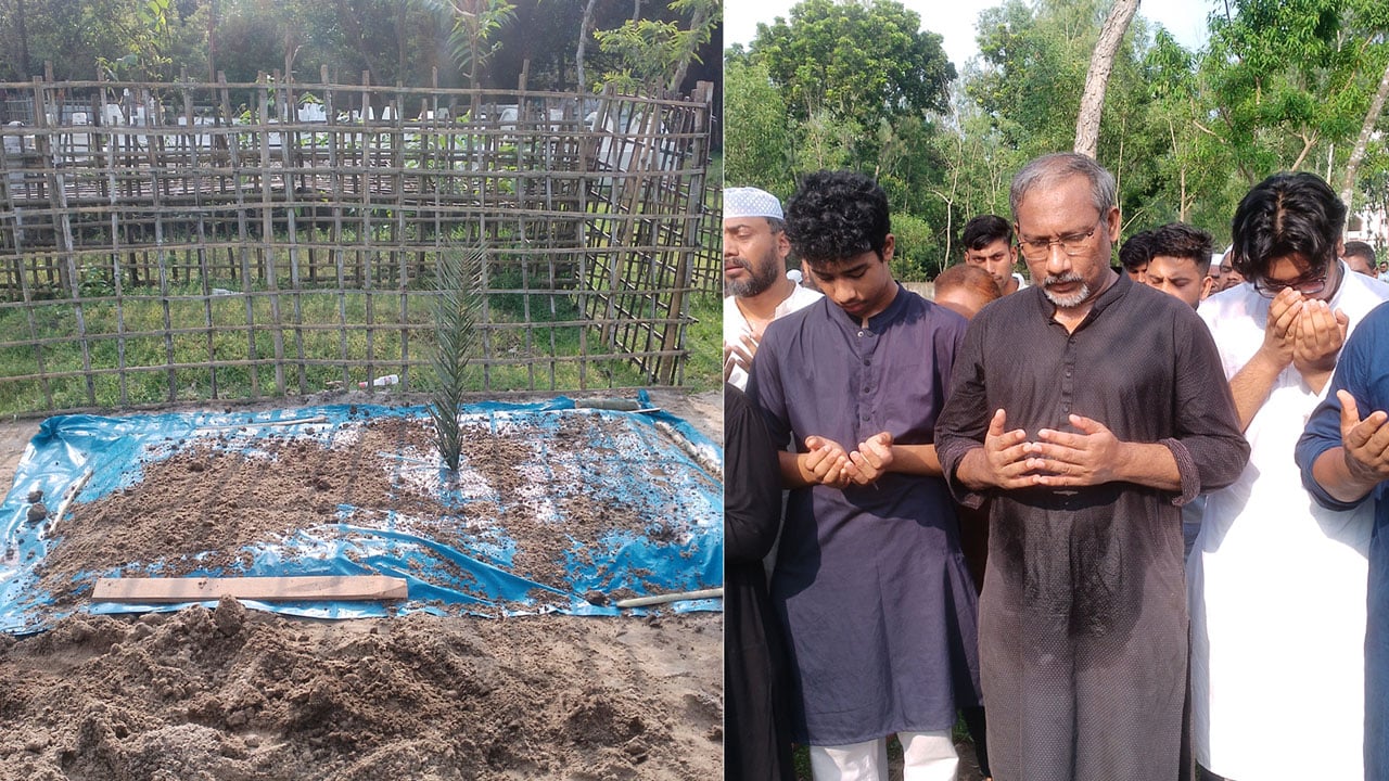 বাবা-মায়ের কবরের পাশে শায়িত মাহরীন চৌধুরী