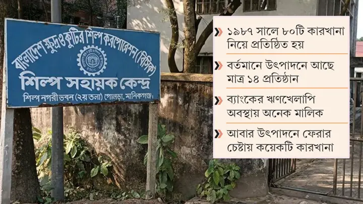 নানা সংকটে মুখ থুবড়ে পড়েছে মানিকগঞ্জ বিসিক শিল্পনগরী