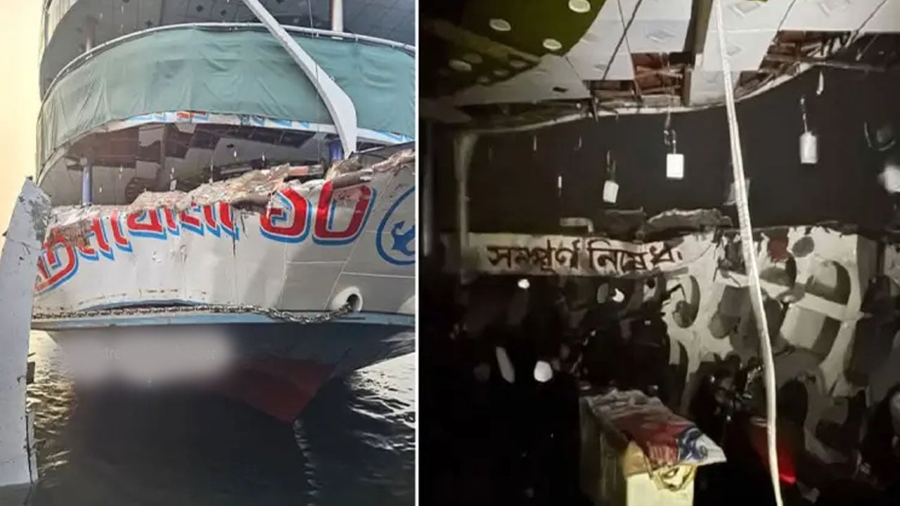 মেঘনায় যাত্রীবাহী দুই লঞ্চের সংঘর্ষে নিহত ২