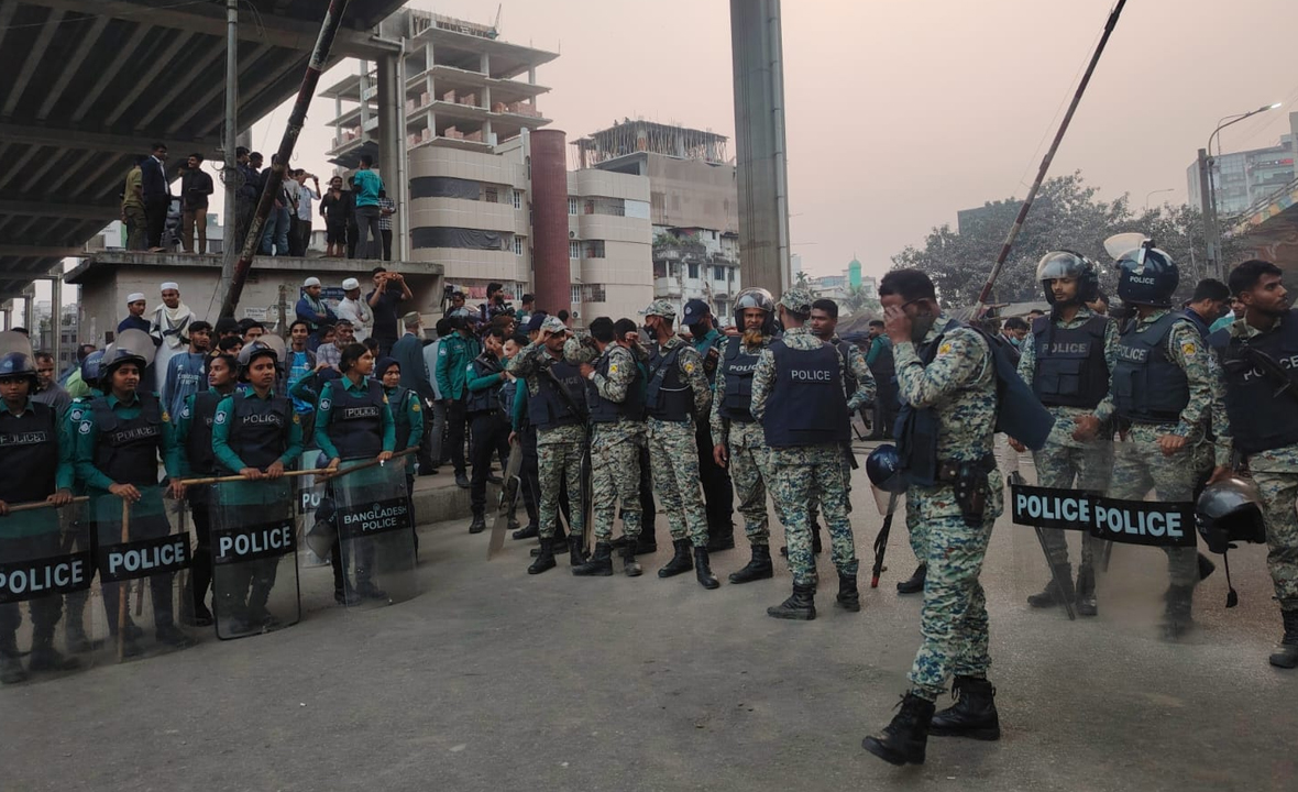 মহাখালীতে চার প্লাটুন বিজিবি মোতায়েন