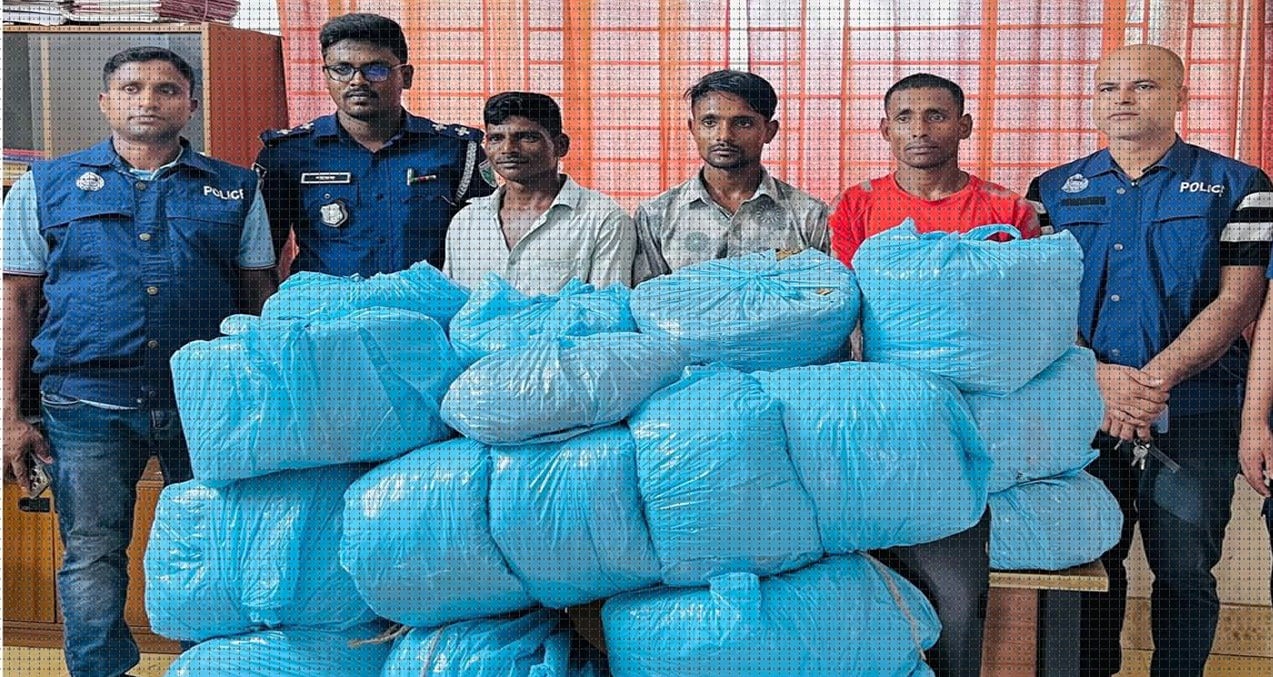 মাধবপুরে ৫০ কেজি ভারতীয় গাঁজাসহ গ্রেপ্তার ৩