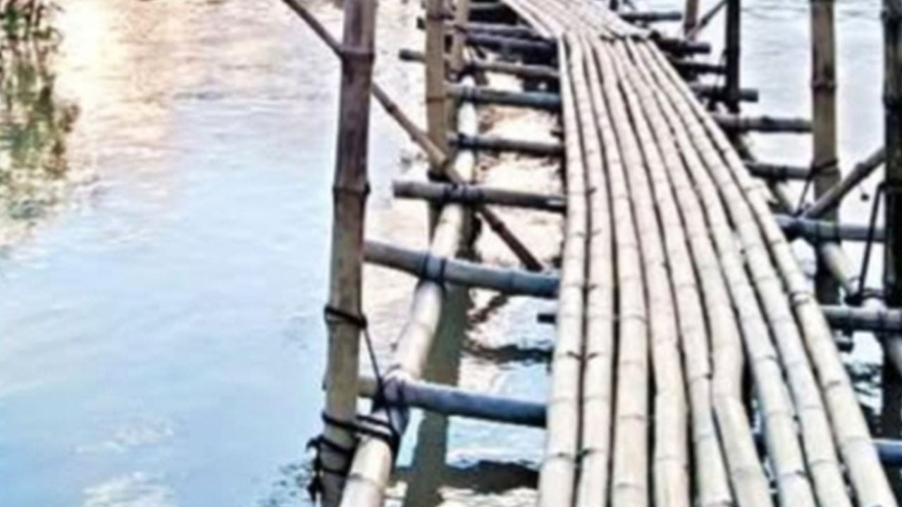 একটি বাঁশের সাঁকো হাজার হাজার মানুষের ভরসা