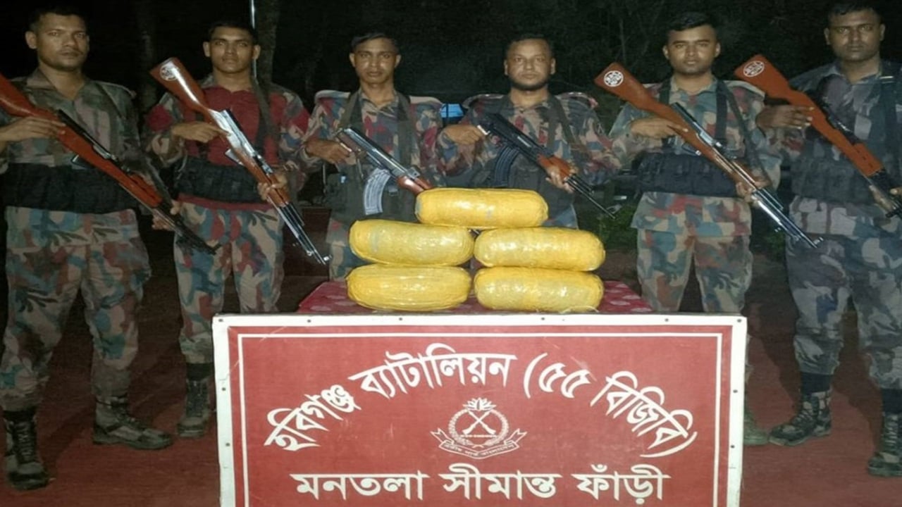হবিগঞ্জে ৬৫ লাখ টাকার মদ, গাঁজাসহ ভারতীয় পণ্য উদ্ধার