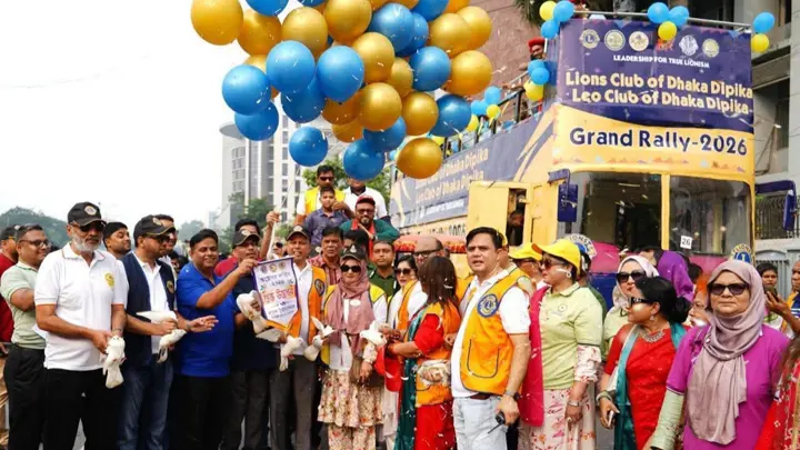 বর্ণাঢ্য কার র্যালিতে লায়ন্স ক্লাবের ‘অক্টোবর সেবাপক্ষ ২০২৬’ উদ্বোধন