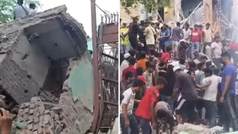 দিল্লিতে আবাসিক এলাকায় ফের ভবন ধস, ধ্বংসস্তূপে আটকা অনেকে