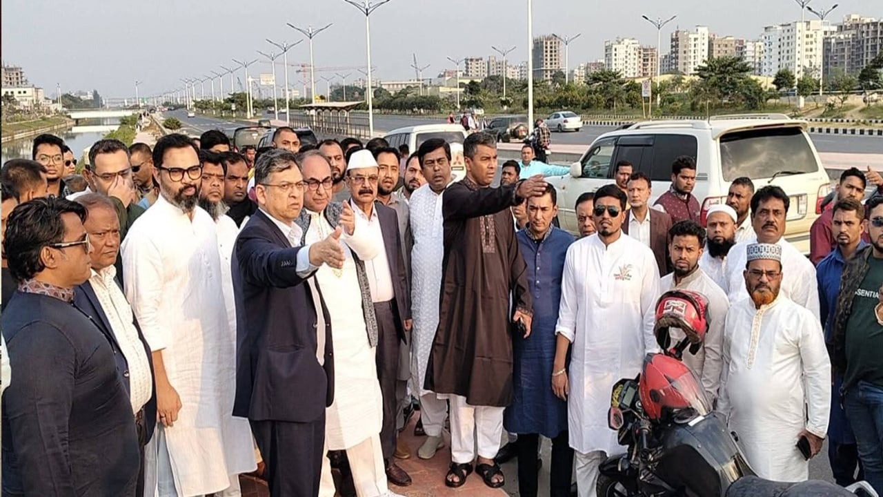 তারেক রহমানের গণসংবর্ধনার স্থান পরিদর্শন