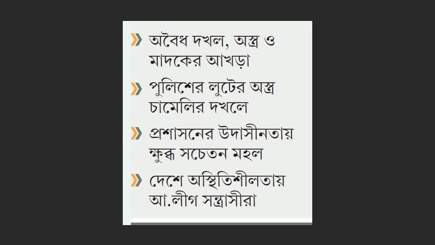 আওয়ামী সন্ত্রাসীদের অভয়ারণ্য রাজধানীর আনন্দবাজার