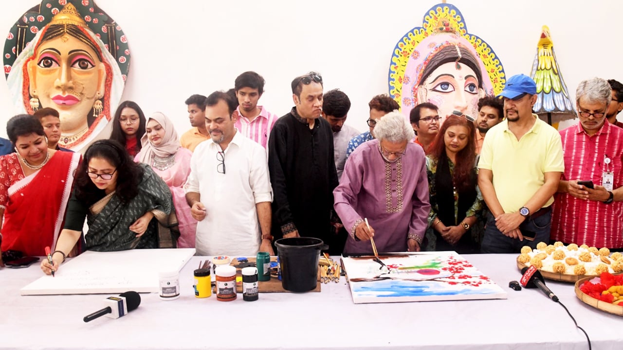 ঢাবি চারুকলা অনুষদে বাংলা নববর্ষ উদযাপনের প্রস্তুতি শুরু