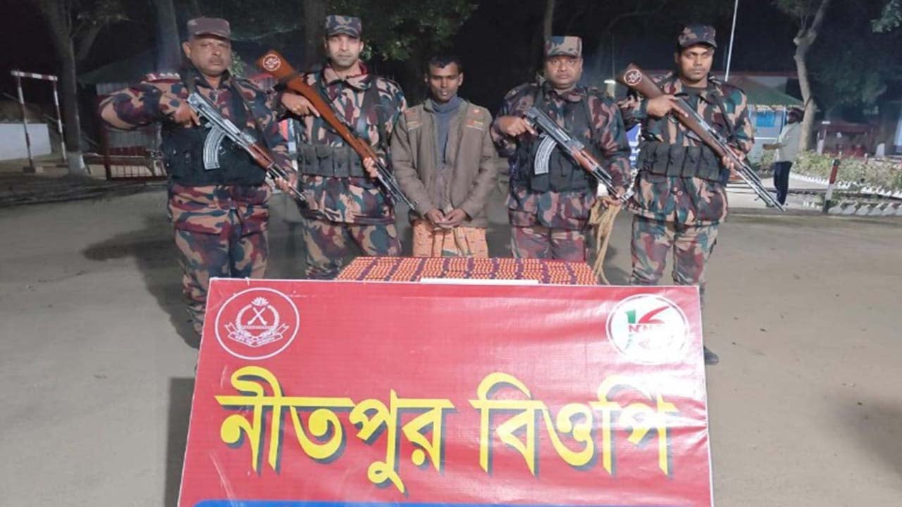 পোরশা সীমান্তে ভারতীয় মাদকসহ আটক ১