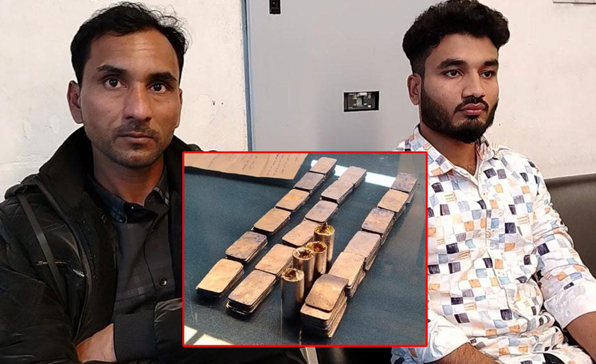 ওসমানী বিমানবন্দরে ২১ কোটি টাকার স্বর্ণসহ আটক ২