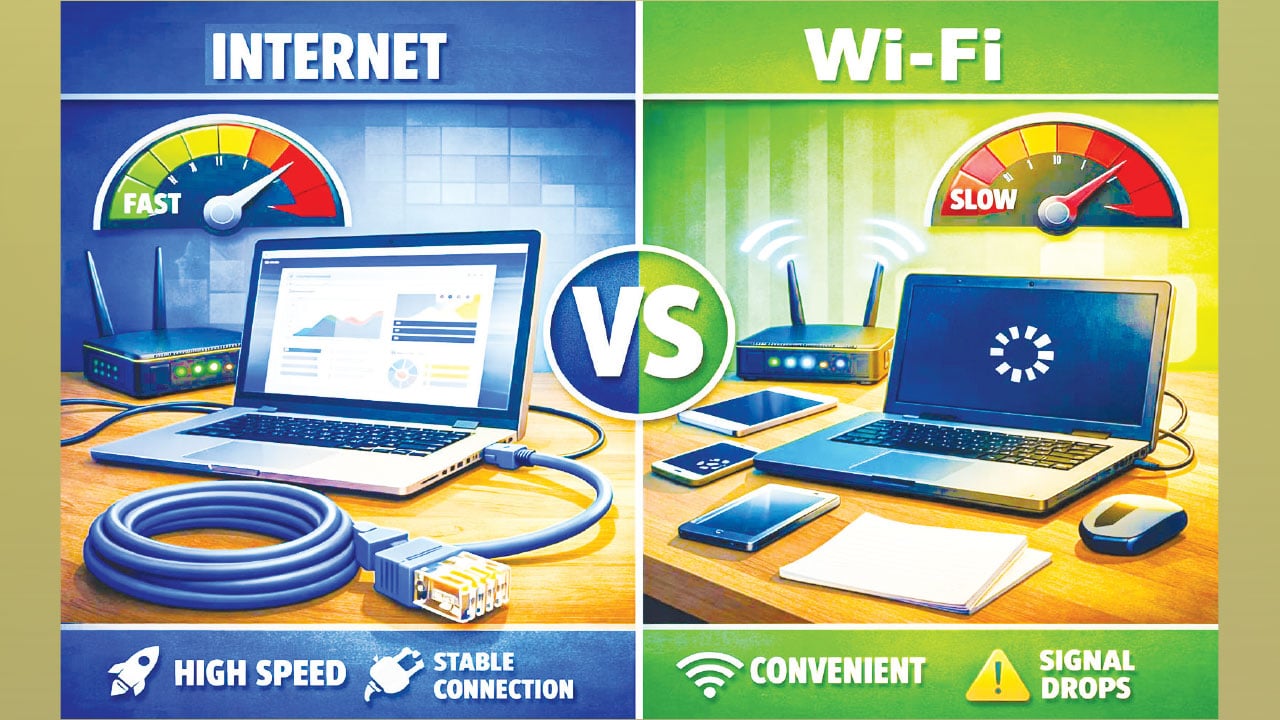 ক্যাবল বনাম ওয়াই-ফাই ইন্টারনেট