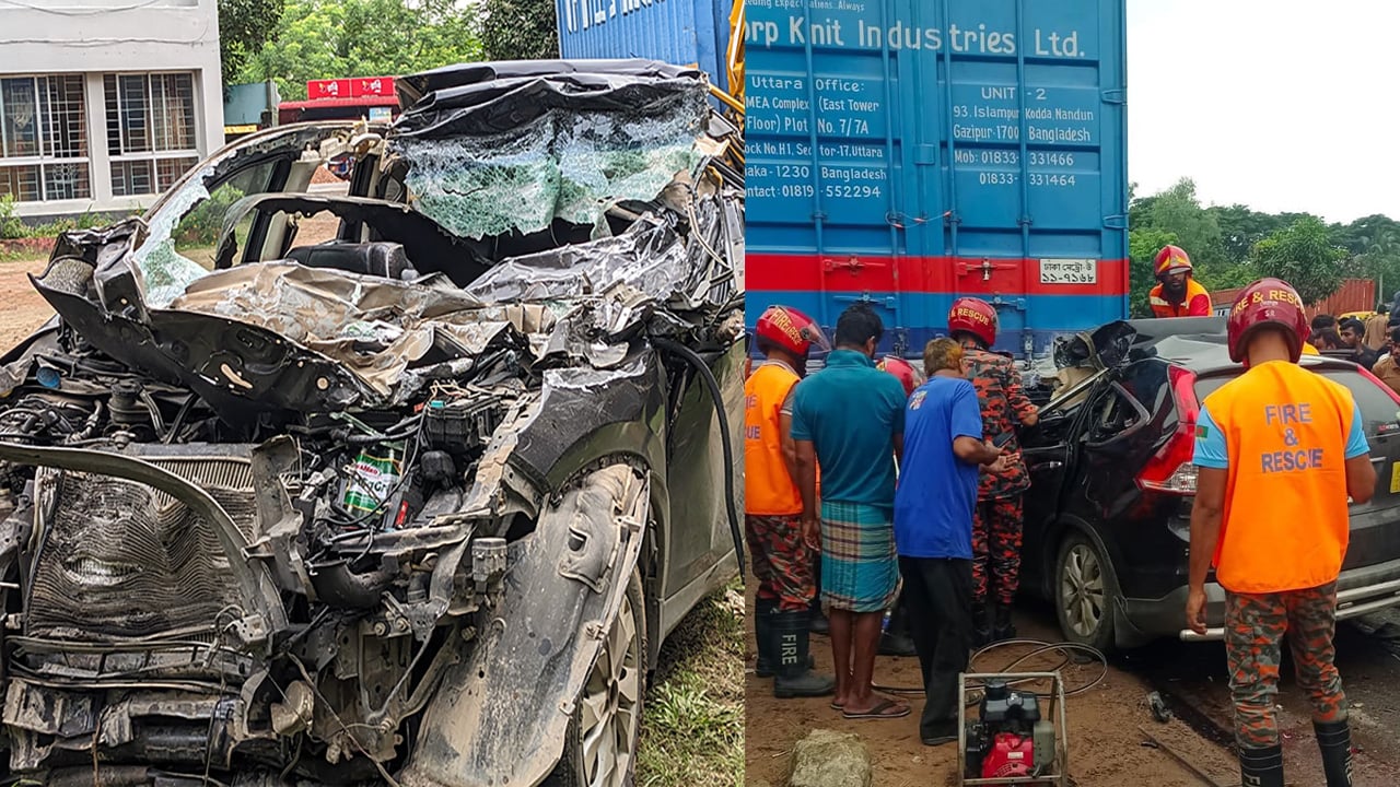 মিরসরাইয়ে কাভার্ডভ্যানের ধাক্কায় বাবা-মেয়ে নিহত