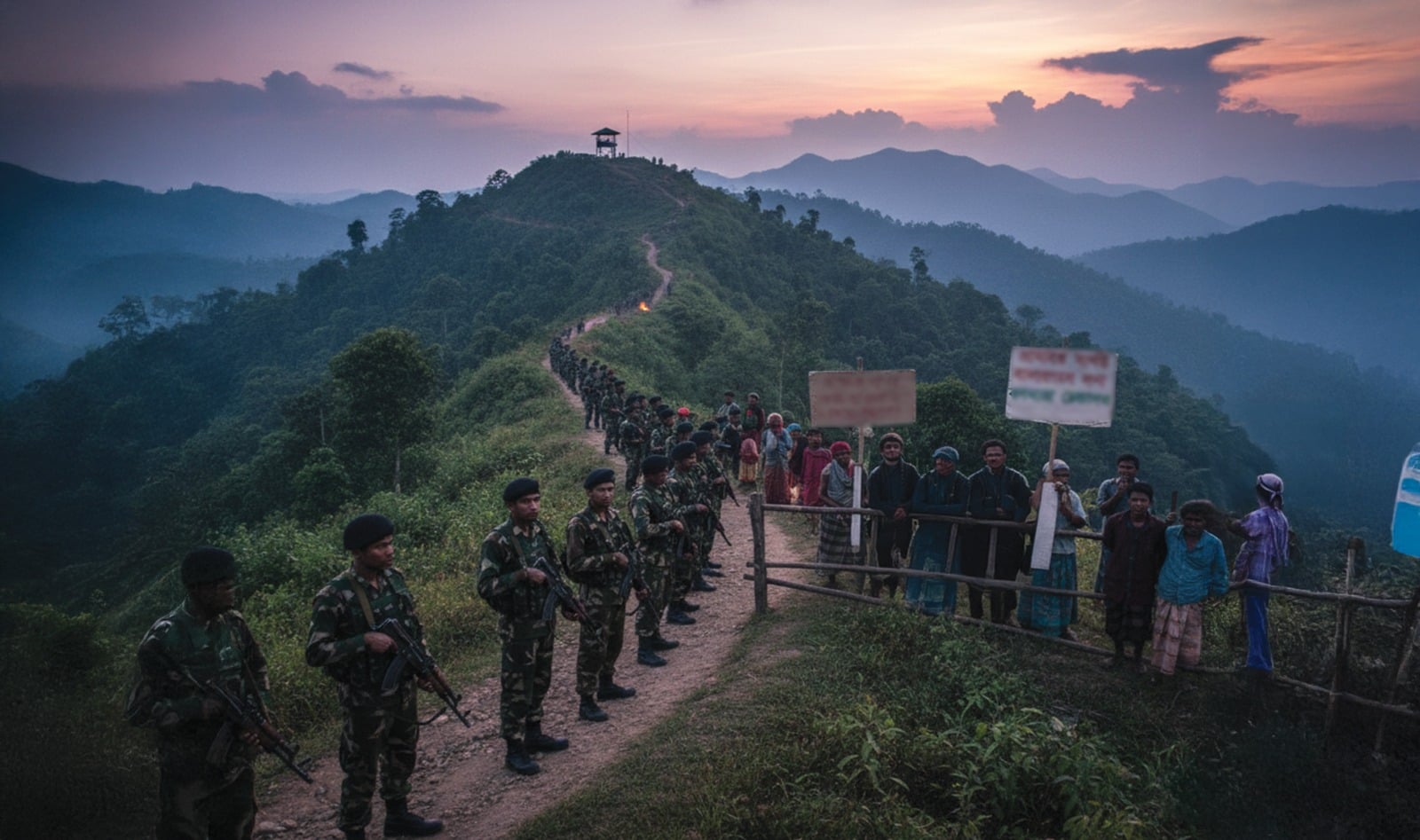 ভারতের পাহাড় সেনায় সয়লাব, দেশে সেনা হটাও স্লোগান