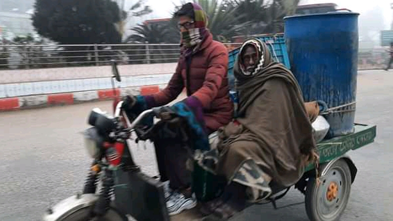 পঞ্চগড়ে মাঝারি শৈত্যপ্রবাহ, জবুথবু জনজীবন