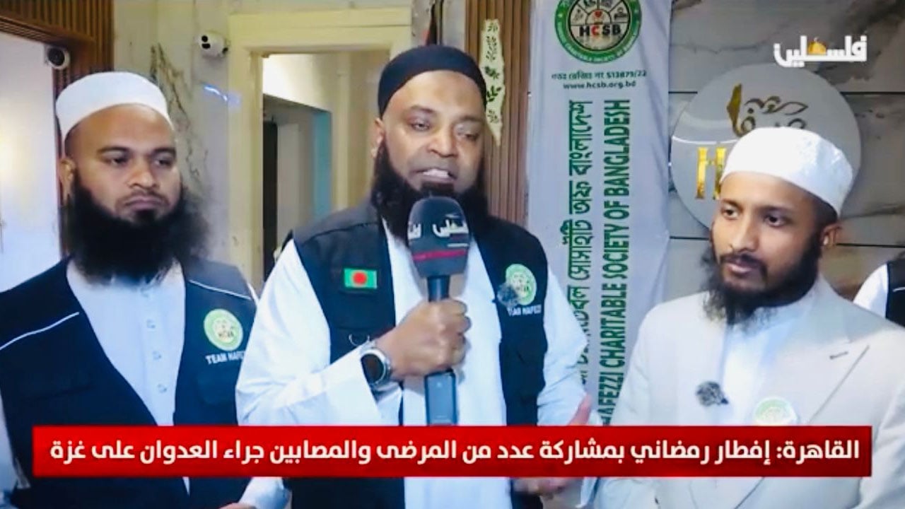 ফিলিস্তিন টিভিতে হাফেজ্জী চ্যারিটেবলের সম্প্রচার