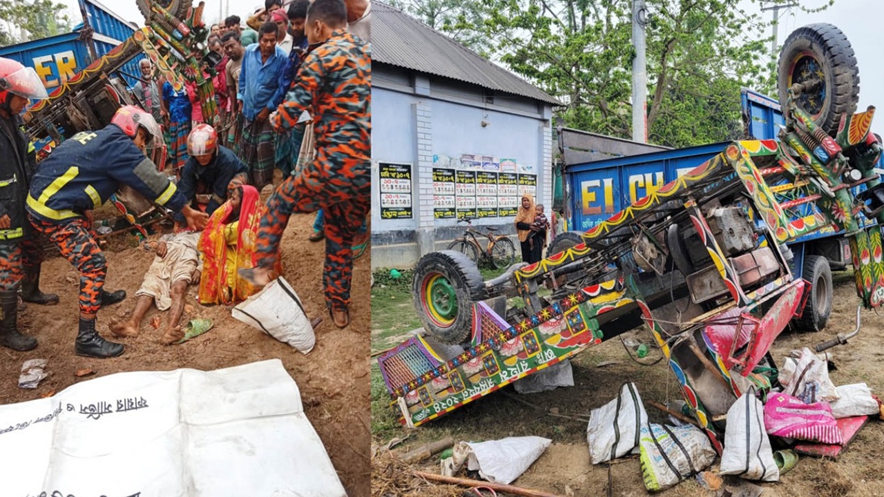 বগুড়ার শেরপুরে ট্রাকের ধাক্কায় নিহত ২, আহত ২১