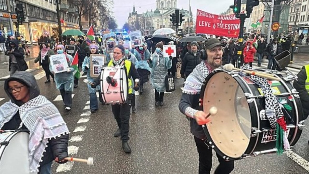 সুইডেনে ইসরাইল বিরোধী ব্যাপক বিক্ষোভ