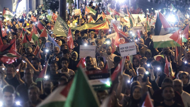 ইস্তাম্বুলে ইসরাইলবিরোধী ব্যাপক বিক্ষোভ