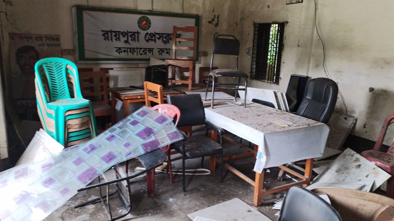 রায়পুরা প্রেসক্লাবে দুর্বৃত্তদের ভাঙচুর ও লুট