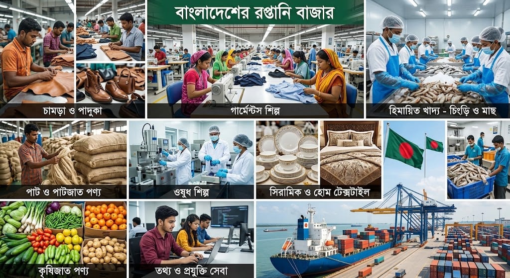 রপ্তানি বহুমুখীকরণে নতুন পাঁচ খাতের খোঁজে সরকার