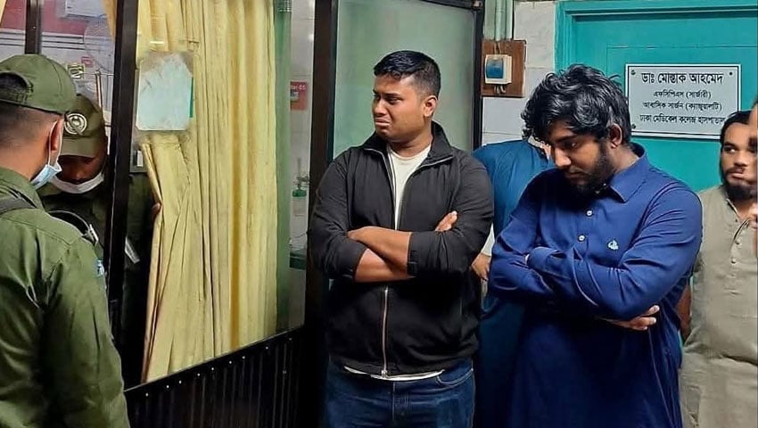 হাদিকে দেখতে গিয়ে হাসপাতালে অঝোরে কাঁদলেন হাসনাত