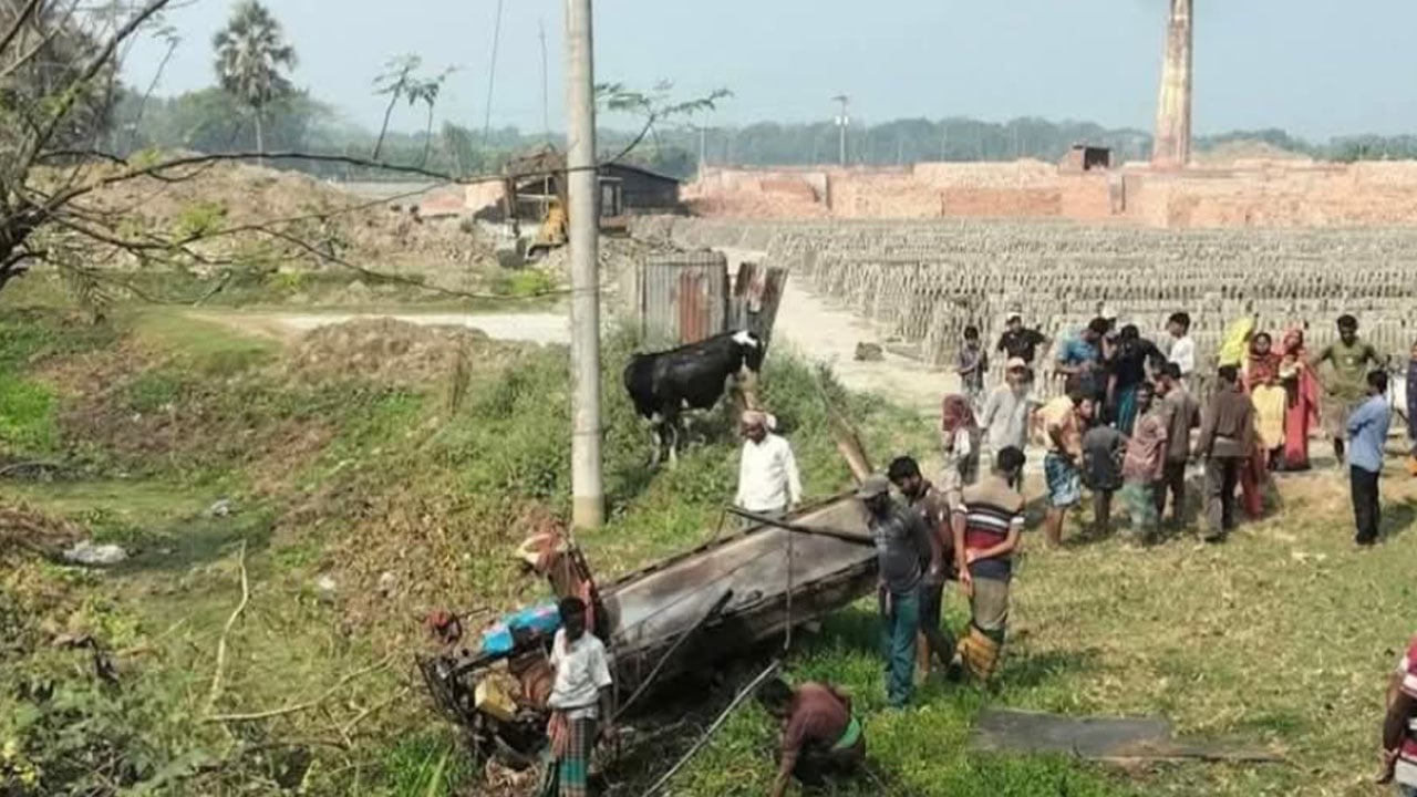 সাতক্ষীরায় গরুবোঝাই ভ্যান খাদে পড়ে চালকসহ দুইজন নিহত