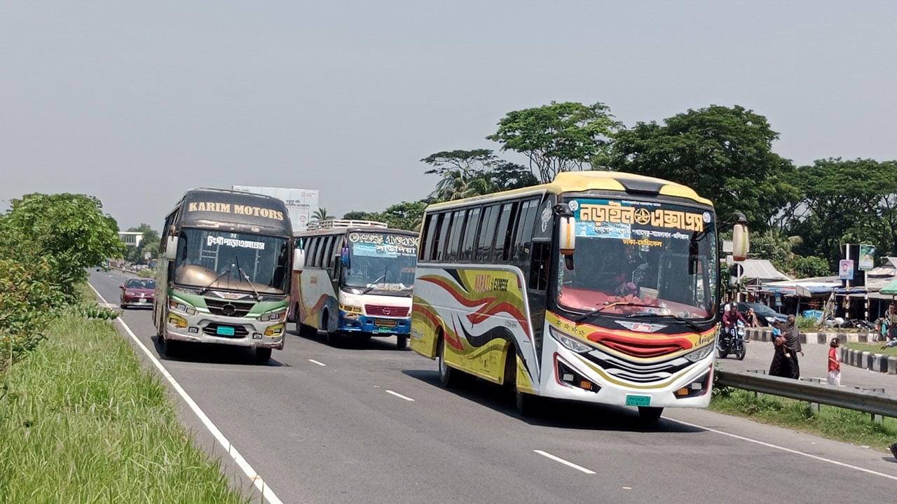 ঢাকা-ভাঙ্গা এক্সপ্রেসওয়েতে ঢাকামুখী যানবাহনের চাপ