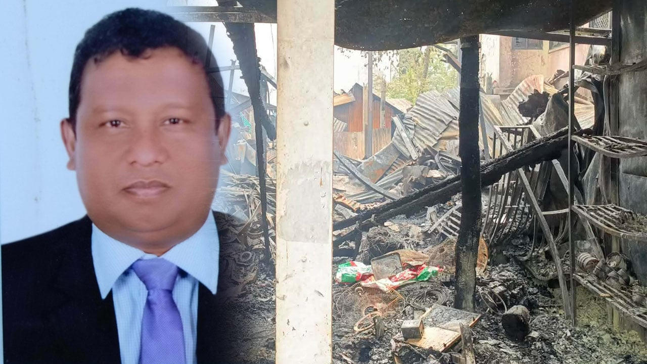 অগ্নিকাণ্ডে সব হারিয়ে নিঃস্ব এখন পারভেজ