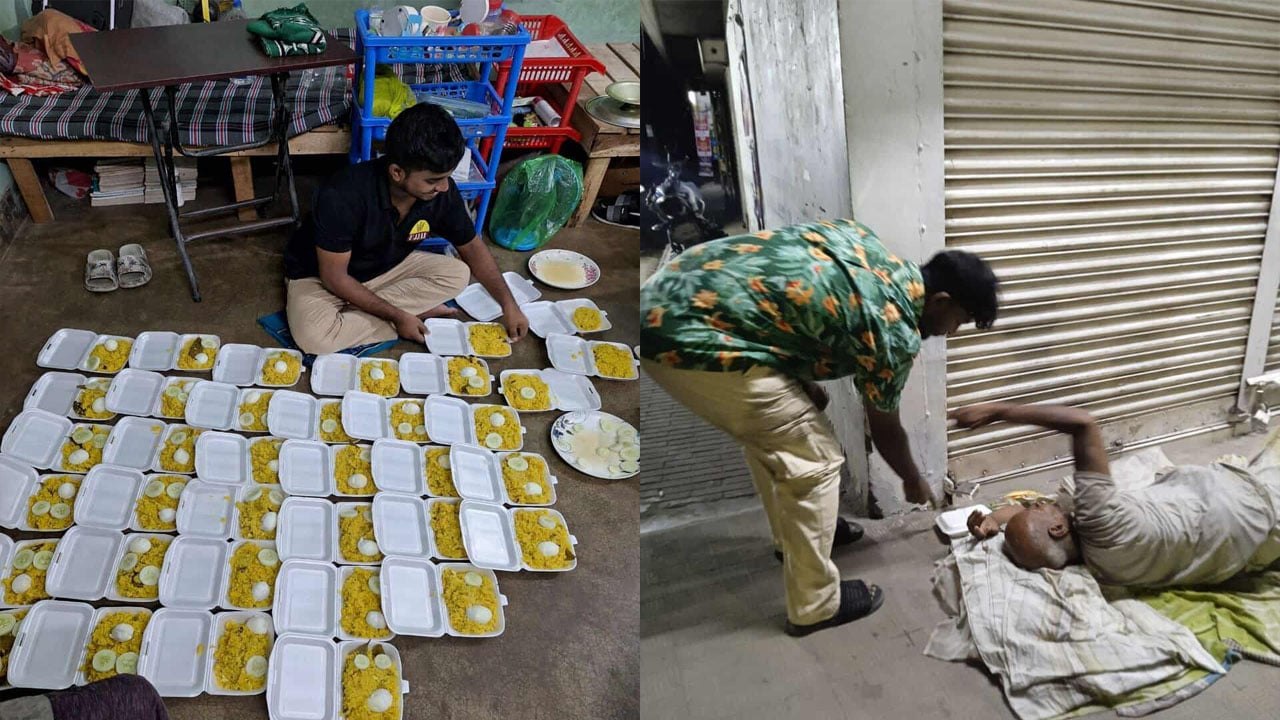 দুস্থদের মাঝে খাবার বিতরণ ঢাকা কলেজ ছাত্রশিবিরের