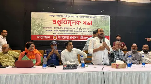 শ্রীমঙ্গলে দুর্গাপূজা উপলক্ষে প্রস্তুতি সভা, সিসিটিভি ও নিরাপত্তায় বিশেষ জোর 