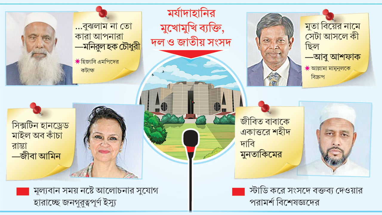 সংসদে এমপিদের বেফাঁস কথার প্রতিযোগিতা